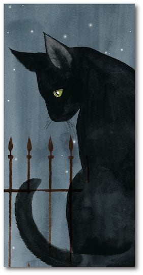 Michaels, Courtside Market® Black Cat Halloween Gallery-Wrapped Canvas Wall Art – Category: Halloween Wall Decor